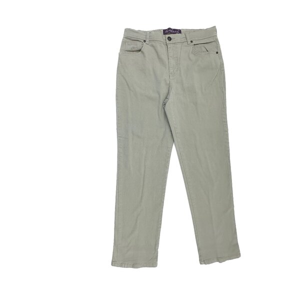 Gloria Vanderbilt Amanda Straight Leg Women's size 10P Beige Denim Jeans - Picture 1 of 5